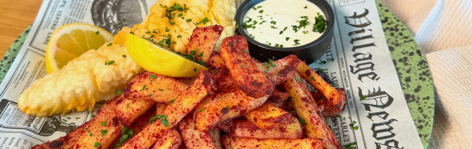 11er "Pimp Your Fries" Rote-Bete Pommes mit Backfisch