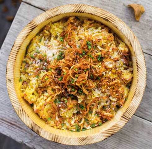 Rösti-kaasspätzel met gebakken uitjes Image
