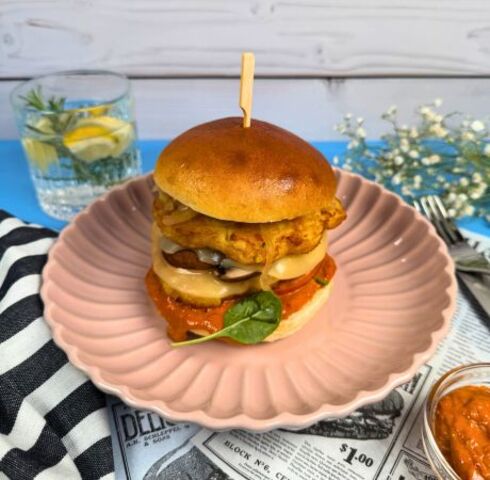 Smashed Rösti-Cheese Burger con campignon Image