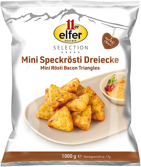11er Mini Triangoli di rösti, allo speck