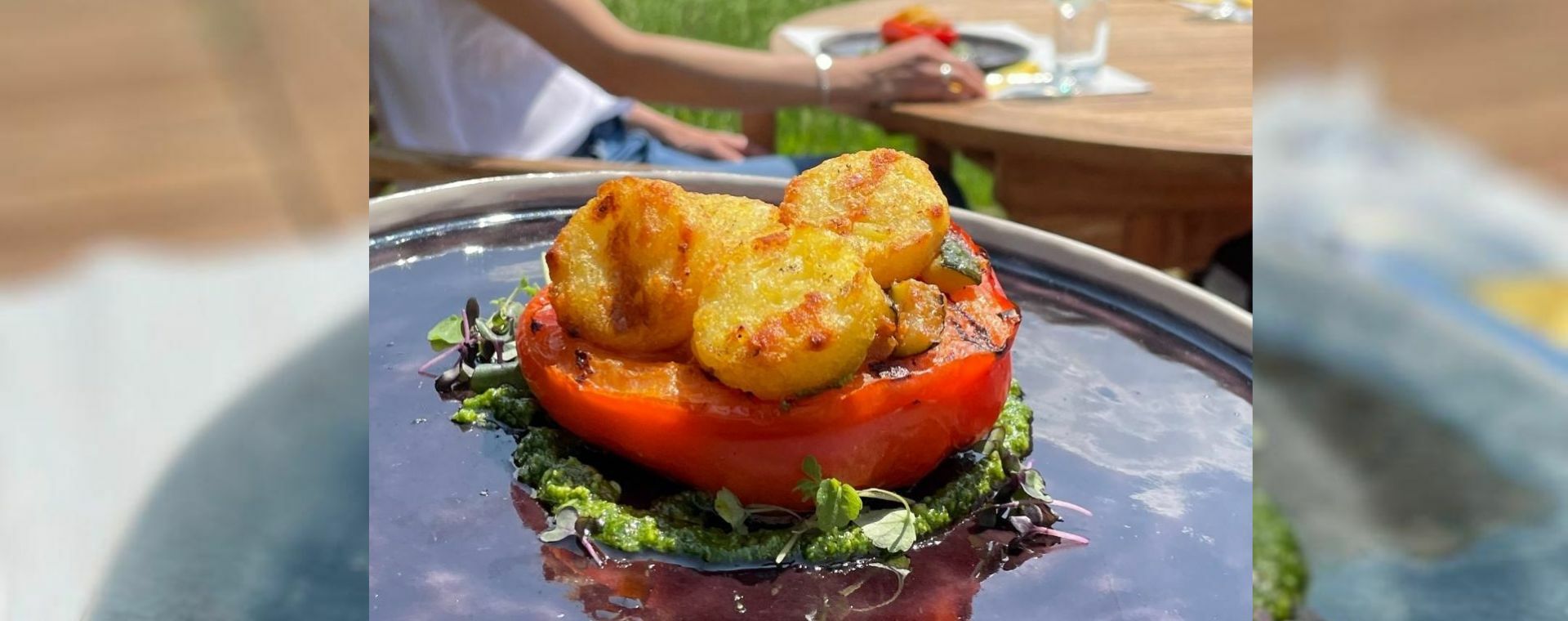 11er Mini Rösti auf gegrillter Paprika