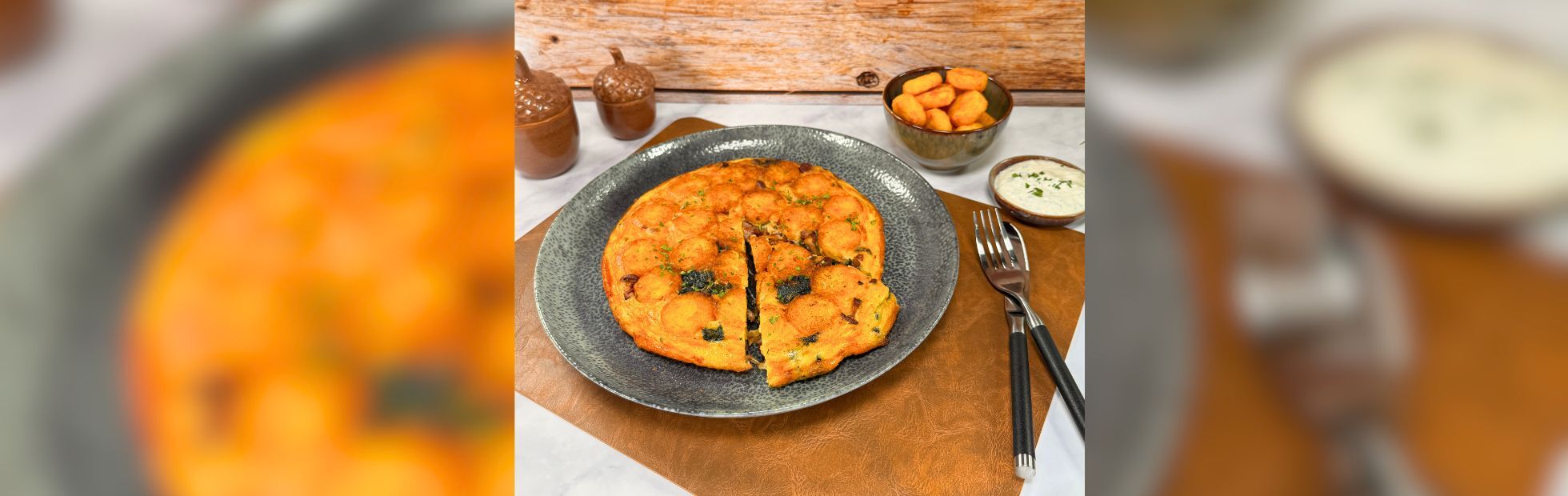 Mini Rösti 11er in versione frittata con finferli e formaggio