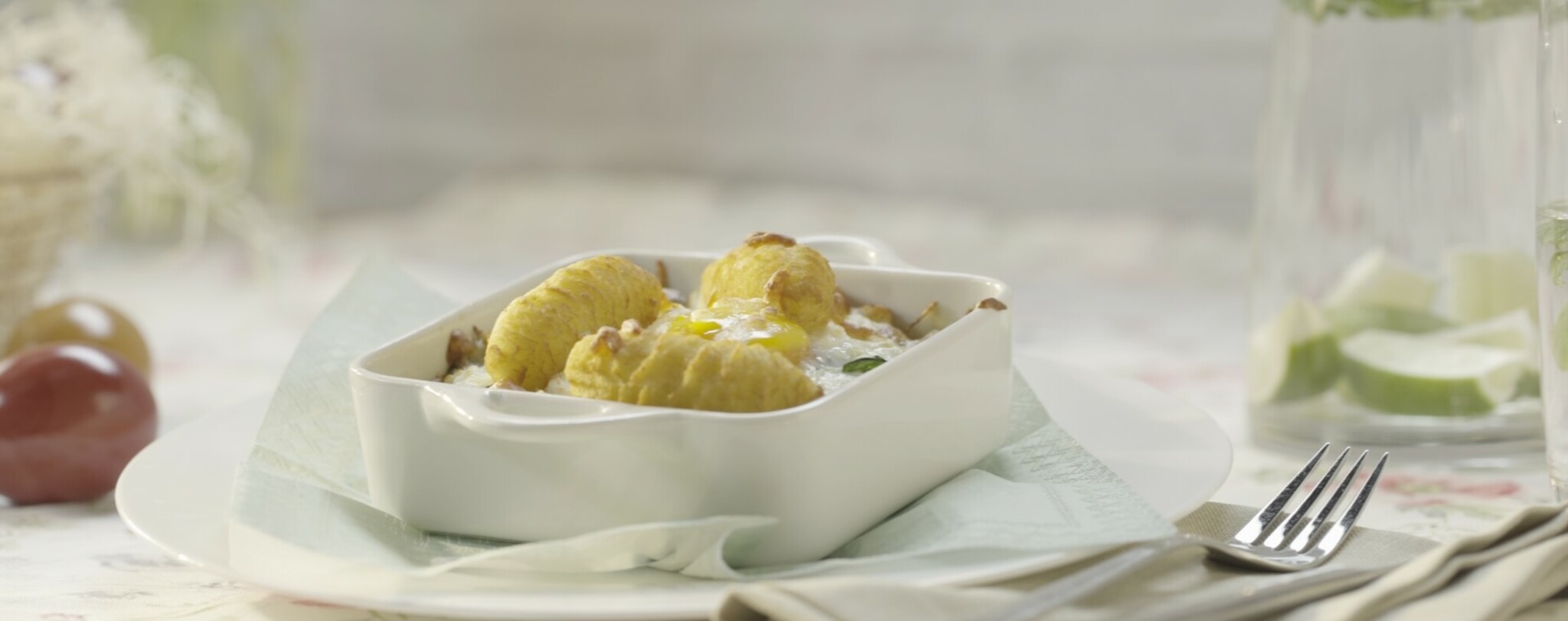 11er Knusper Kroketten | im Spinat-Feta-Auflauf