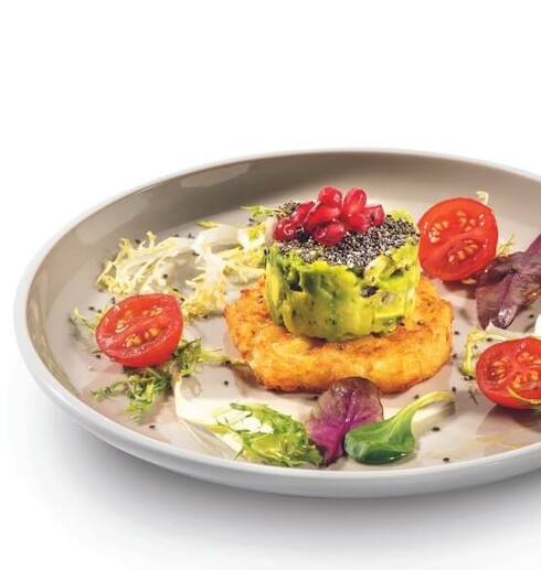 11er Knusper Rösti&nbsp;|&nbsp;mit Avocado-Tartar, Chiasamen und Granatapfelkernen Image