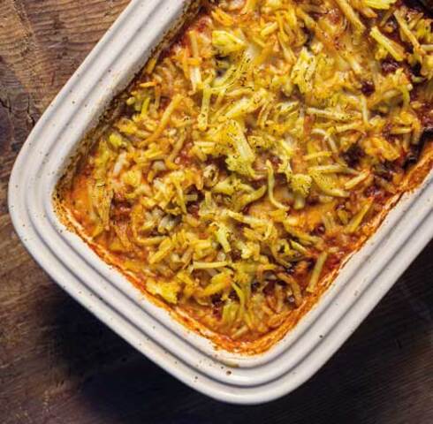 Potato and aubergine casserole with a Rösti crust Image