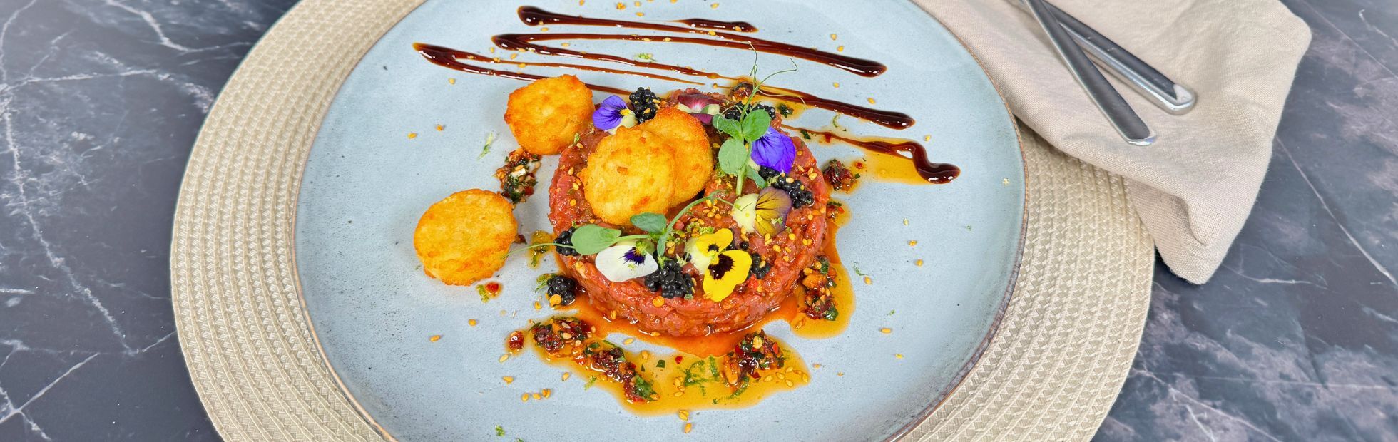 11er Mini Rösti an Beef Tatar "Asia Stlye"