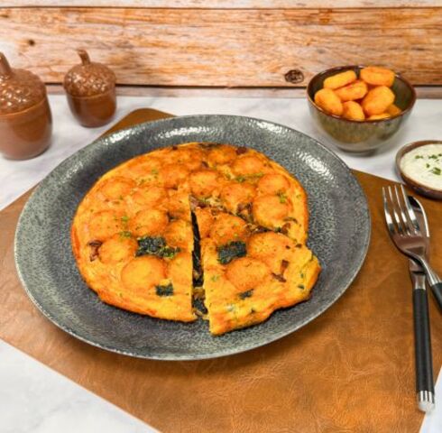 Mini Rösti 11er in versione frittata con finferli e formaggio Image