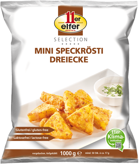 11er Mini Triangoli di rösti, allo speck